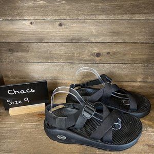 Mens Chacos Z/2 Classic Black Outdoor Hiking Arch Support Sandals Size 9 M GUC